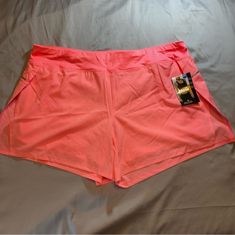 Avia Coral Women's Athletic Running Workout Shorts With Liner XXXL